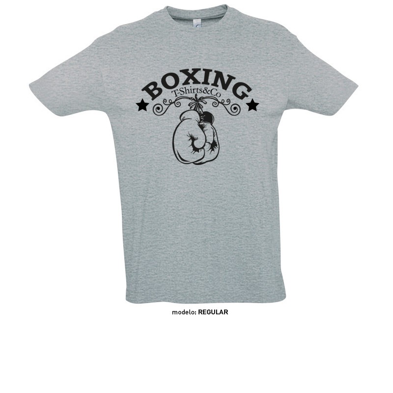 Camiseta manga corta dibujo guantes de boxeo